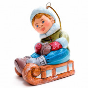 Мальчик на санках