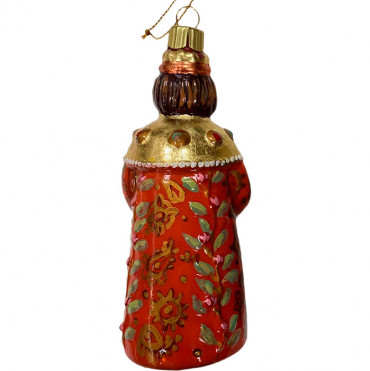 «Царь Салтан (коралловый)» - ёлочная игрушка индивидуальной росписи.