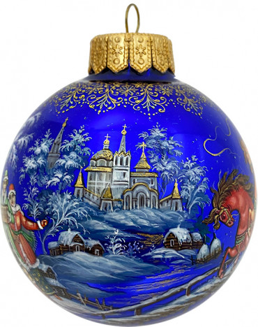 Ёлочная игрушка Палех в русском стиле.