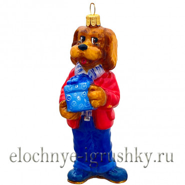 Коллекционная новогодняя игрушка Филя