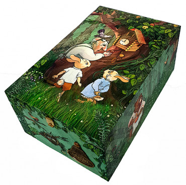 Подарочный ларец для ёлочной игрушки «Старинные ходики».