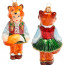 Ёлочные игрушки Девочка в костюме лисички.