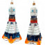 Ёлочная игрушка ручной работы «Ракета».