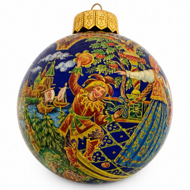 Царевна Несмеяна, елочная игрушка, шар Палех