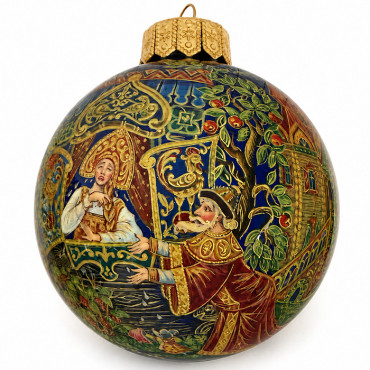 Царевна Несмеяна, елочный шарик, Палех