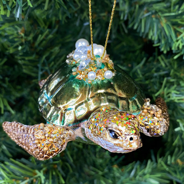 Ёлочная игрушка «Королевская черепаха» в подарок на Новый год.