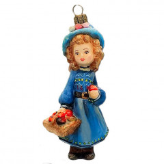Девочка с корзинкой яблок