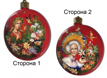 Коллекциолнный новогодний сувенир Палех.
