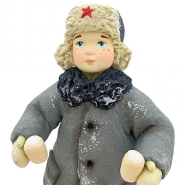 Ёлочная игрушка ватная «Мальчик с мороженым»