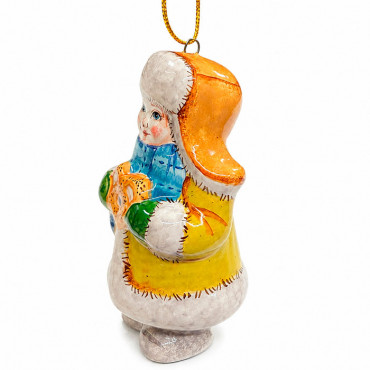 Румяный крендель, елочная игрушка, керамика, ярославская майолика, 