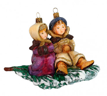 Елочная игрушка «Не конь везёт, а Бог несёт», Atlas Art. Размер 15,5 х 14 см.