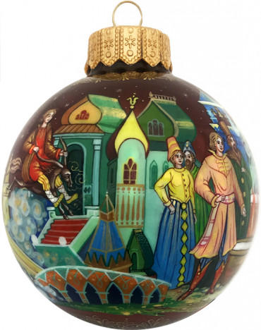 Ёлочный шар Конек-Горбунок, Палех